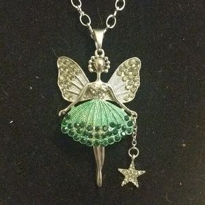 Awesome Fairy necklace with star and moving legs